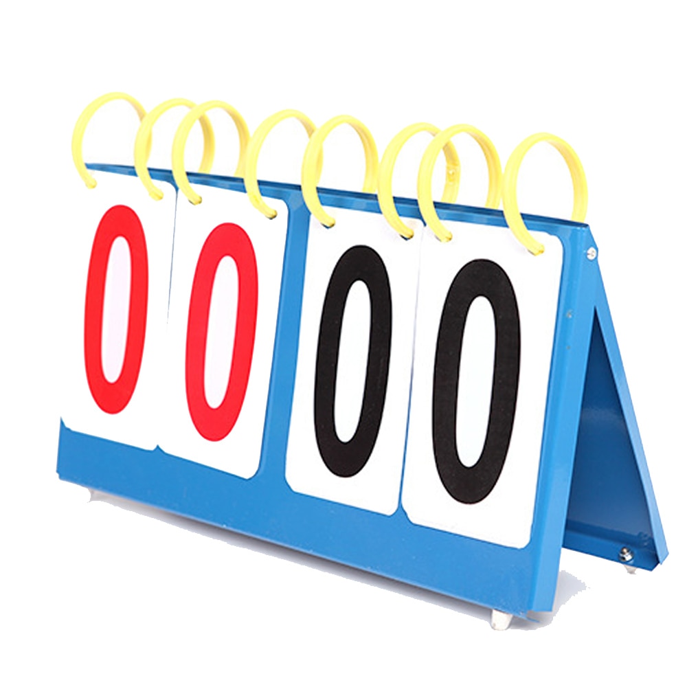 Portable 3/4 Digit Scoreboard - Basketball Tennis Game Score Display - Flip Number Board