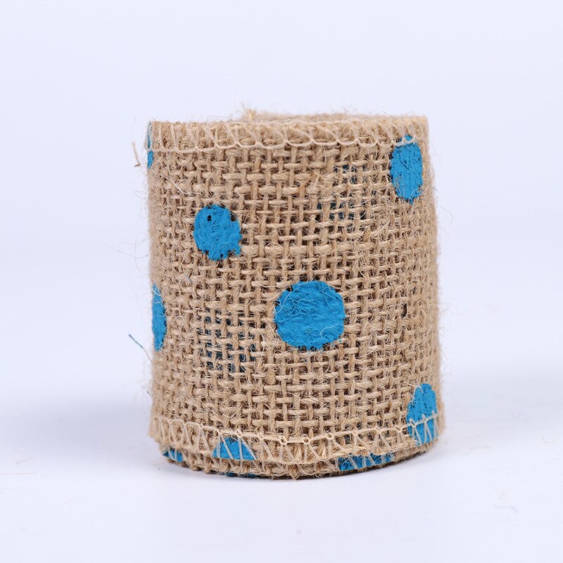 2 yards / rulle 60 mmdiy bomull och linne band handgjord jul bröllop klass hantverk spetsrulle utskrift band säckväv rulle: 2