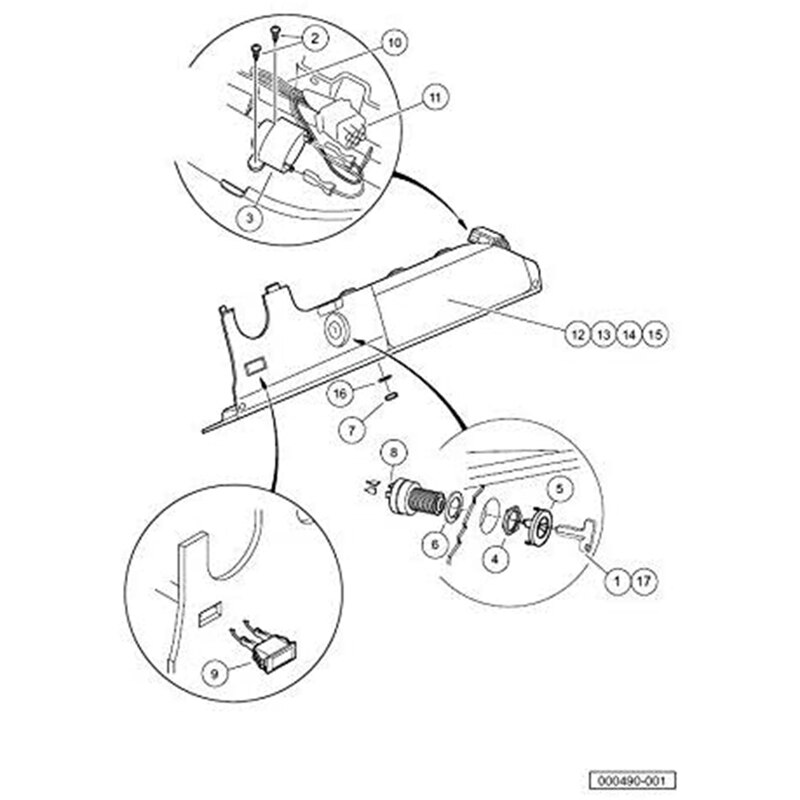 Starter Switch,Golf Cart Ignition Switch for Club Car Precedent Electric 2004+ 2 Terminal 102508601