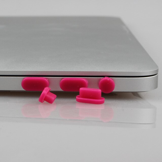 anti støv smuss plugger deksel til macbook pro 13 "  a1706 a1708 a1989 /  pro 15 "  a1707 a1990 /  macbook 12 a1534 laptop støvplugger: rose