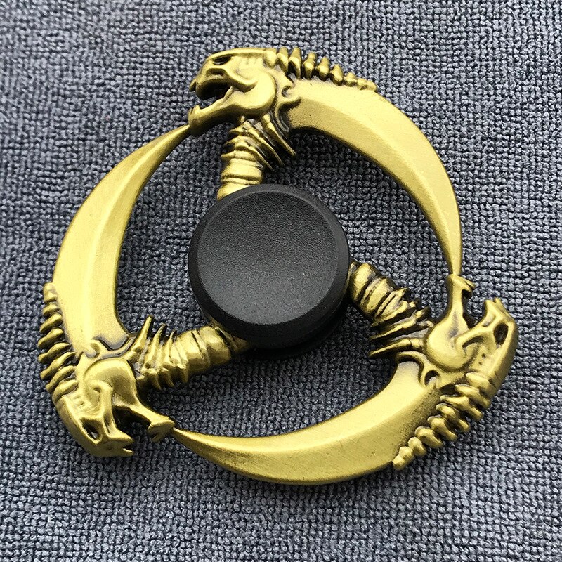 Fidget Spinner Brass Color Zinc Alloy Metal Exterior Smoothstress reliever Toys For Children Adult: 11