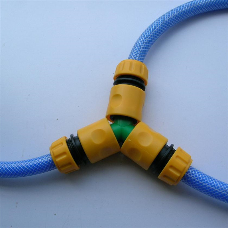 Great Easy 1/2" 3 Way Plastic Garden Quick Water Hose Pipe Connector Y Joiner Coupler Spliter Washing Irrigation Fittings