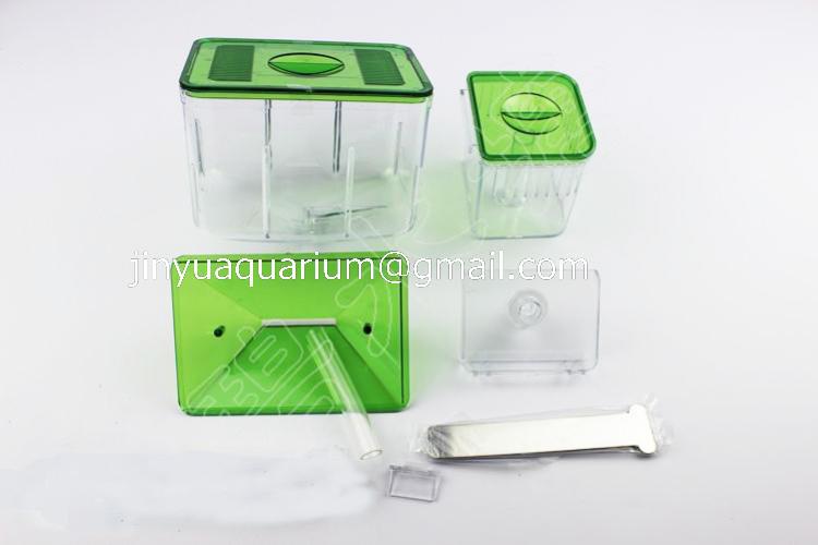 Hatch guppy baby vis aparte doos dubbele set Aquarium kleine vis scheiding box visteelt doos
