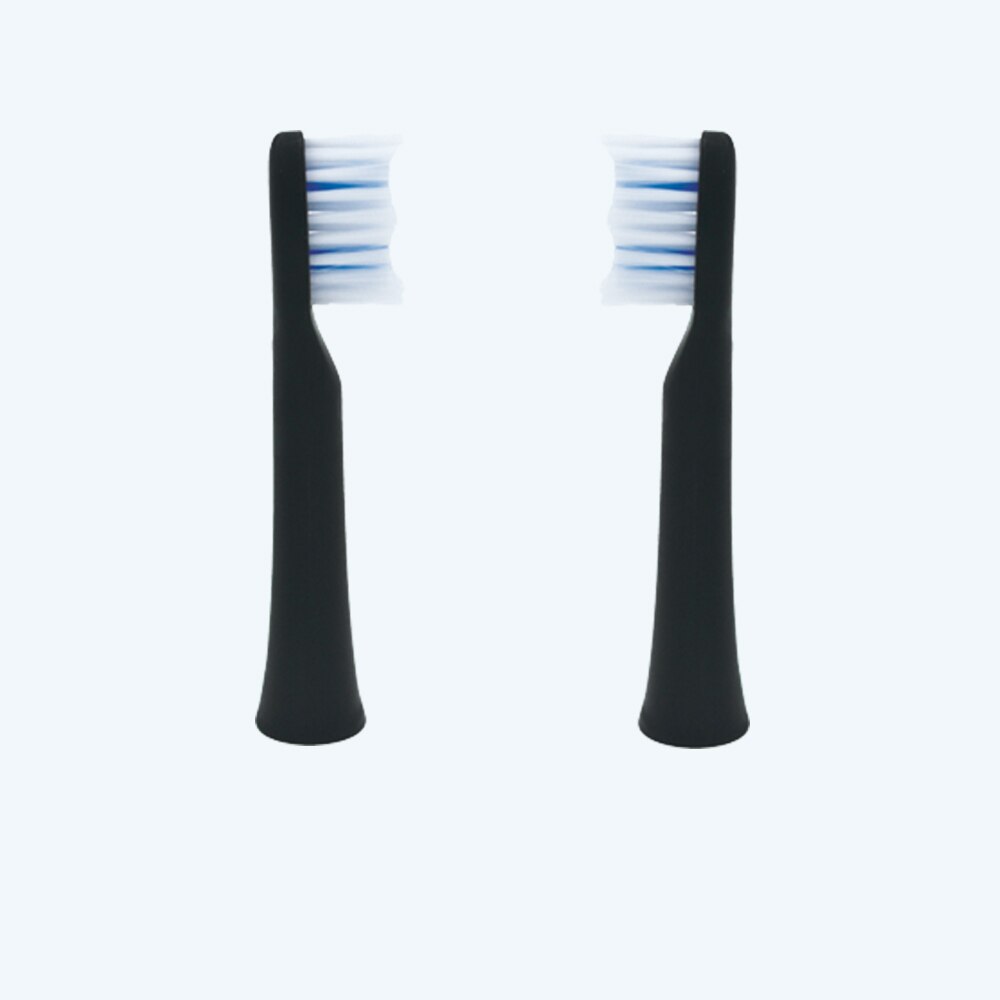 Sonic sähköhammasharja usb ladattava kannettava hammasharja hampaiden puhtaaseen elektroniseen hammasharjaan matkoille ja kotikäyttöön: 2 musta pää