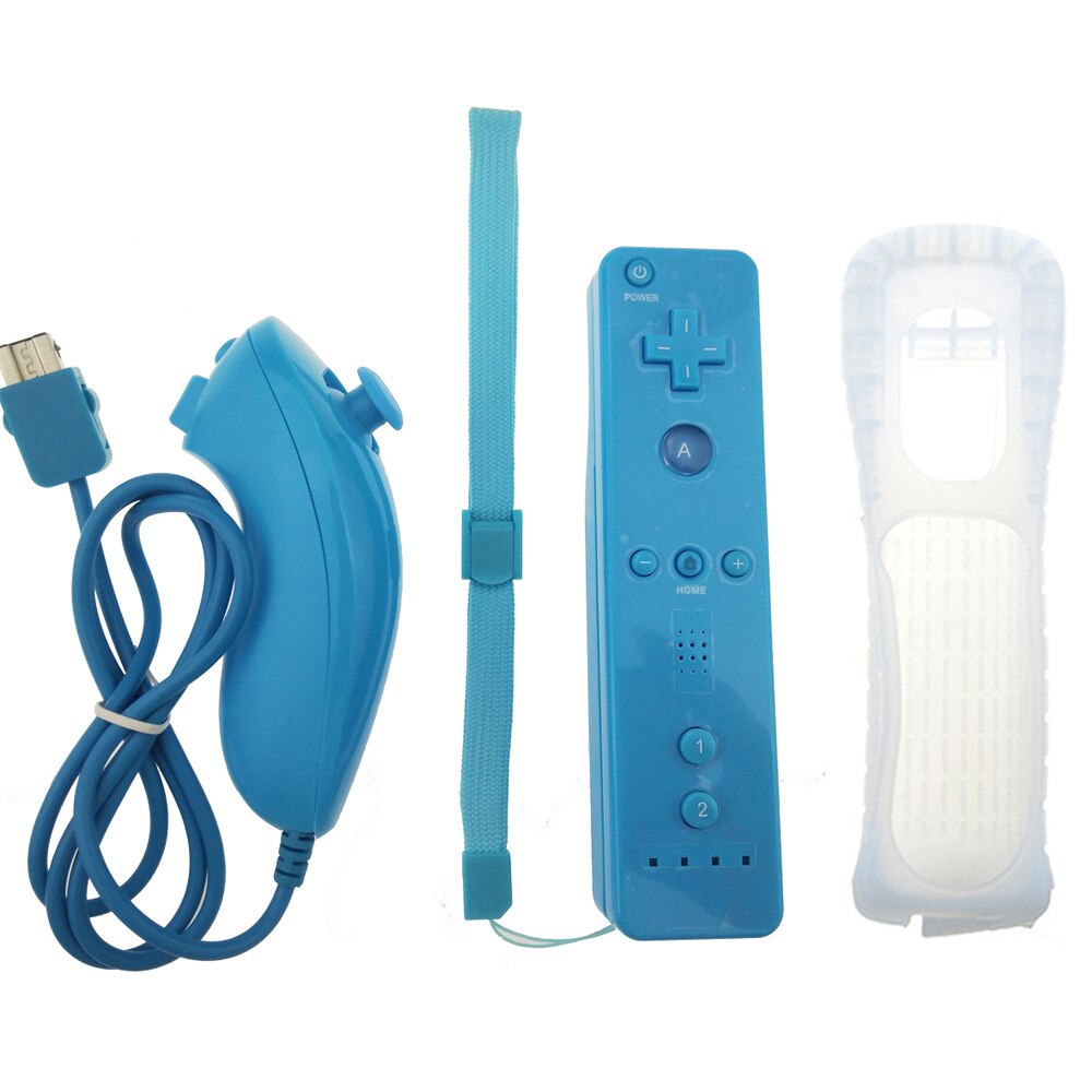 Mando a distancia inalámbrico para Wii, Control Nunchuk para Nintendo Wii sin movimiento, con funda de silicona, accesorio