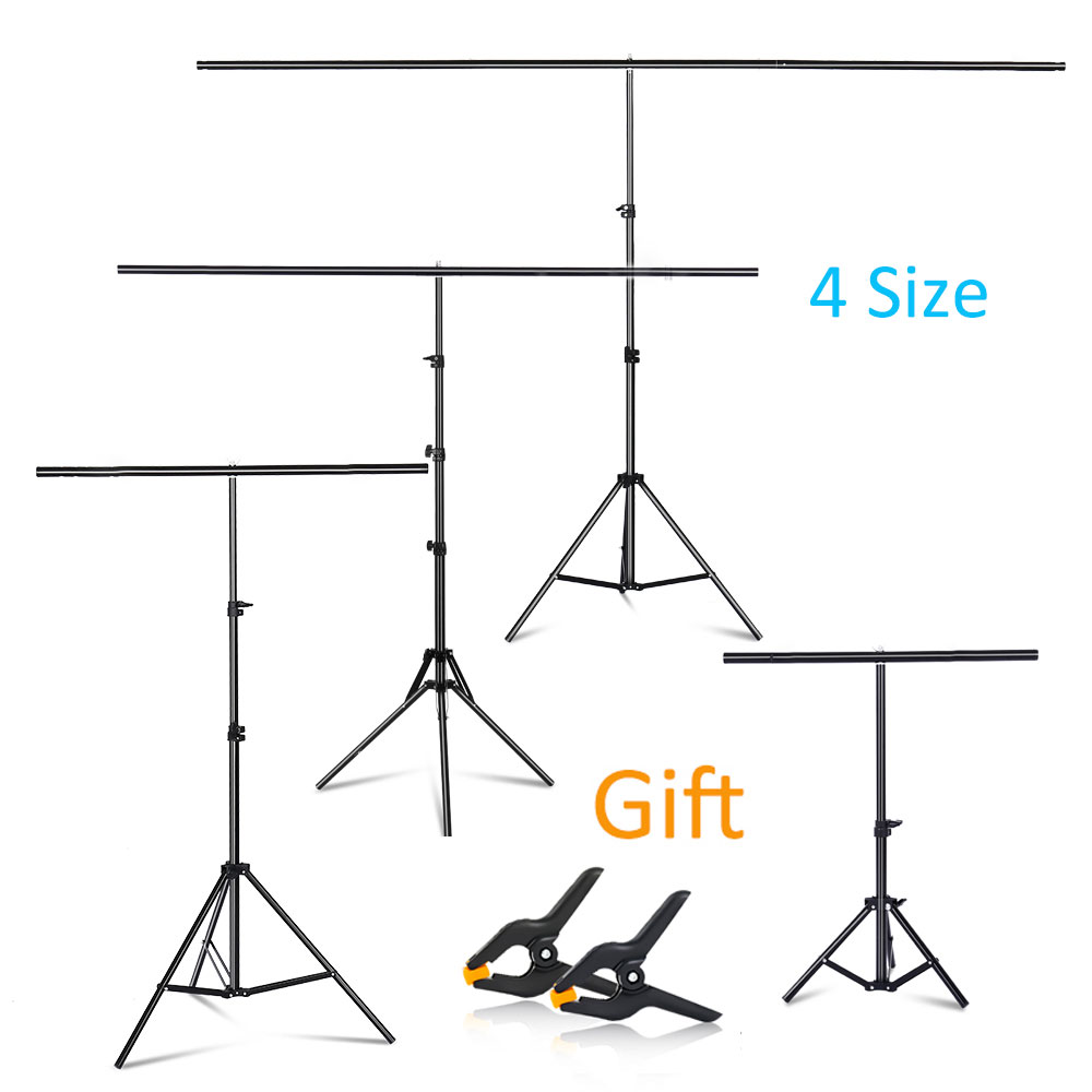 Sh fotografia photo studio t-forma pano de fundo suporte sistema kit para vídeo chroma chave tela verde com suporte: 150 * 150