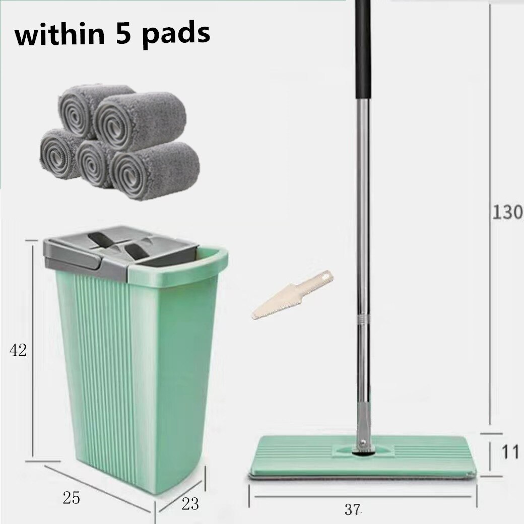 House Cleaning Tools Mop and Bucket Squeeze Flat Help Wonderlife Store Wash for Floor Lazy Magic Pink Pads Auto Easy: within 5 pcs cloth
