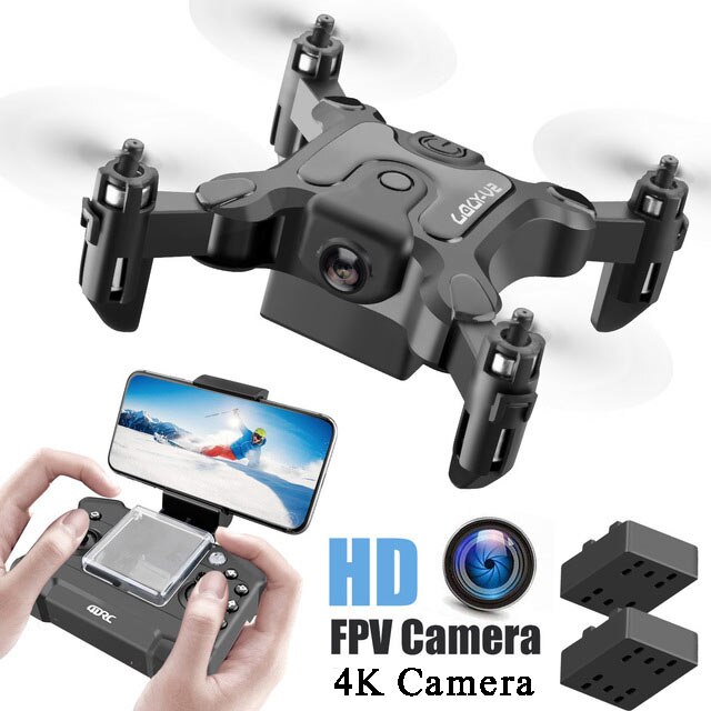 Mini Drone With/Without HD Camera Hight Hold Mode RC Quadcopter RTF WiFi FPVQuadcopter Follow Me RC Helicopter Quadrocopter Kid': 4D 4K 2battery