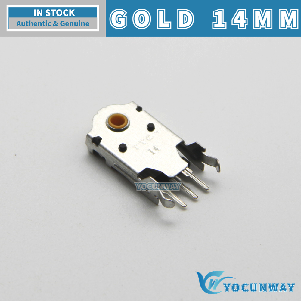 TTC 7-8-9-10-11-12-13-14-15-16mm Rotary Mouse Scroll Gold Wheel Encoder With 1.74mm Hole Mark,20-40g Force For PC Mouse: Ivory