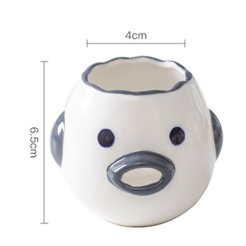 Kitchen Accessories Cute Chicken Ceramic Egg White Separator Egg Yolk Protein Separator: Gray