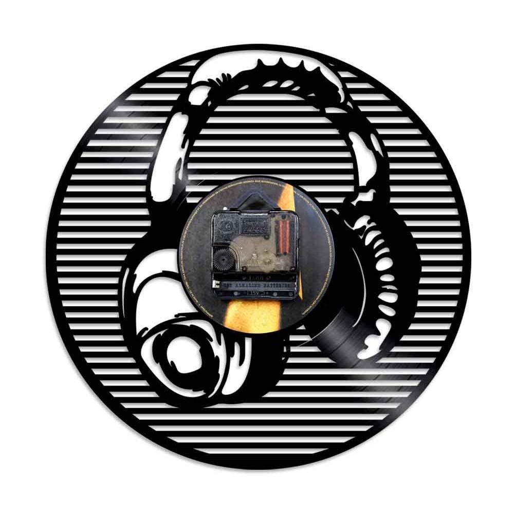 Reloj de pared de vinilo con música y auriculares | Reloj de pared | reloj de vinilo LED | Decoración de pared Vintage | Reloj de pared Negro | Gif de cumpleaños de Navidad