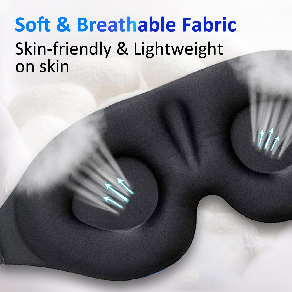 Eye Patch Herbruikbare Zachte Ontspannen 3D Slapen Oogmasker Elastische Verstelbare Band Gewatteerde Cover Voor Reizen Blinddoek Eyepatch Vrouwen Mannen