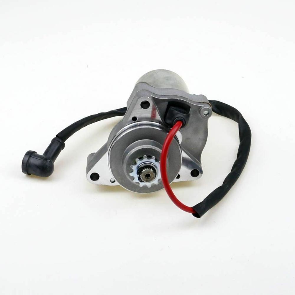 Elektrisk startmotor atv pit pro smuts fyrhjuling 2 50 50cc 70cc 90cc 110cc 125cc buggy go kart top mount 3 bultar