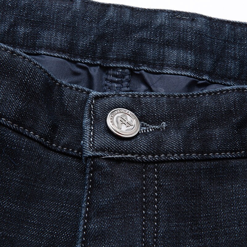 Pantalones vaqueros cálidos para hombre, pantalón grueso de lana de talla grande, 46 48 50 52, pantalones vaqueros holgados de corte recto de negocios,