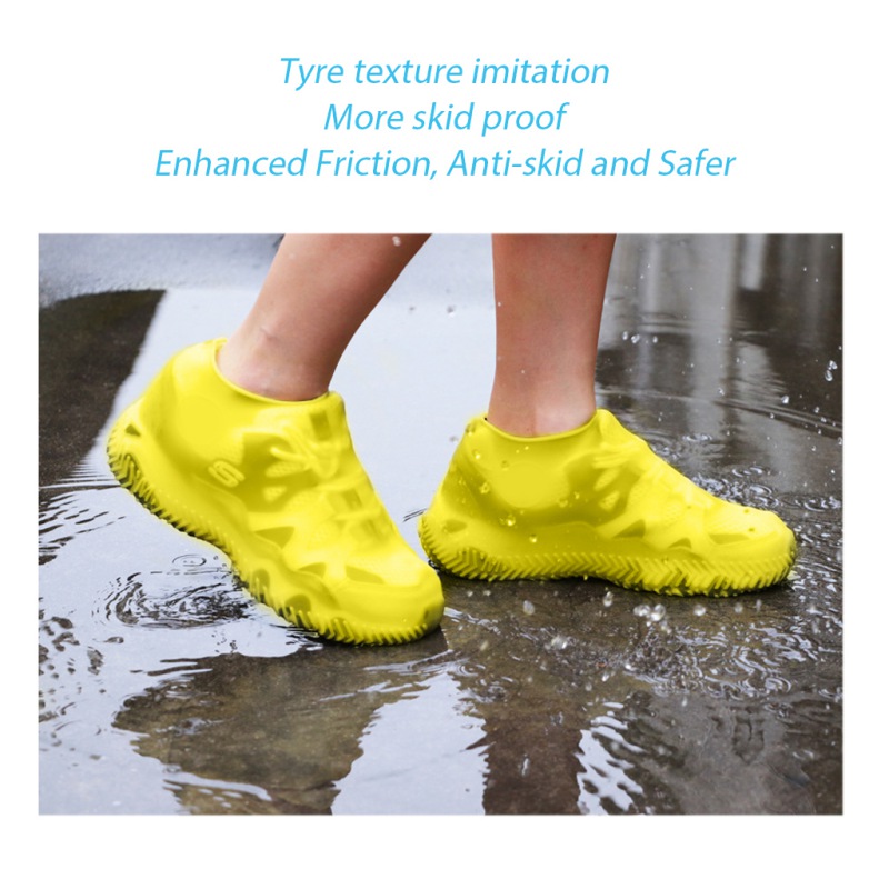 1 paar Wiederverwendbare Wasserdicht Nicht-Slip Silikon Regen Schuh Abdeckungen Elastizität Galoschen Boot Überschuhe Für Outdoor Camping Reisen