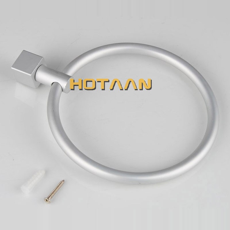 Draagbare Handdoekhouders Ronde Aluminium Handdoek Houder Ringen Wandmontage Badkamer Accessoires Anti-Roest Handdoek Rekken YT-13191