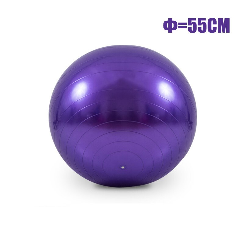 55/65/75/85cm Yoga Balls Gym Pilates Sports Fitness Ball Non-slip Thickening Balance Fit Ball Exercise Training Workout Massage: 55cm-Purple