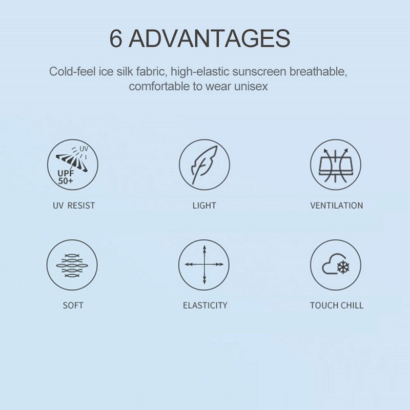 UV Cooling Arm Sleeves Summer Sports Long Cover Fingerless Gloves Running Cycling Driving Cool And Breathable Sleeve