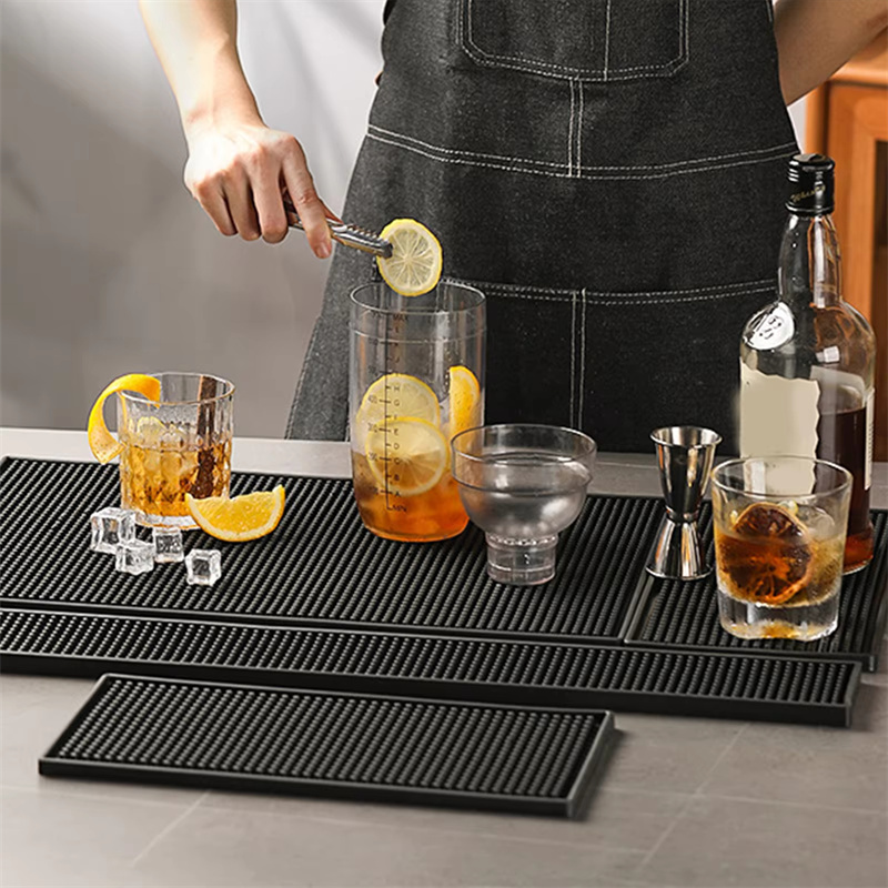 Estera de PVC para Bar, esteras antideslizantes para cafetería, estera para tazas para el hogar, impermeable, resistente al calor, duradera, barra de drenaje, estera para derrames de servicio para el hogar, Bar y cafetería