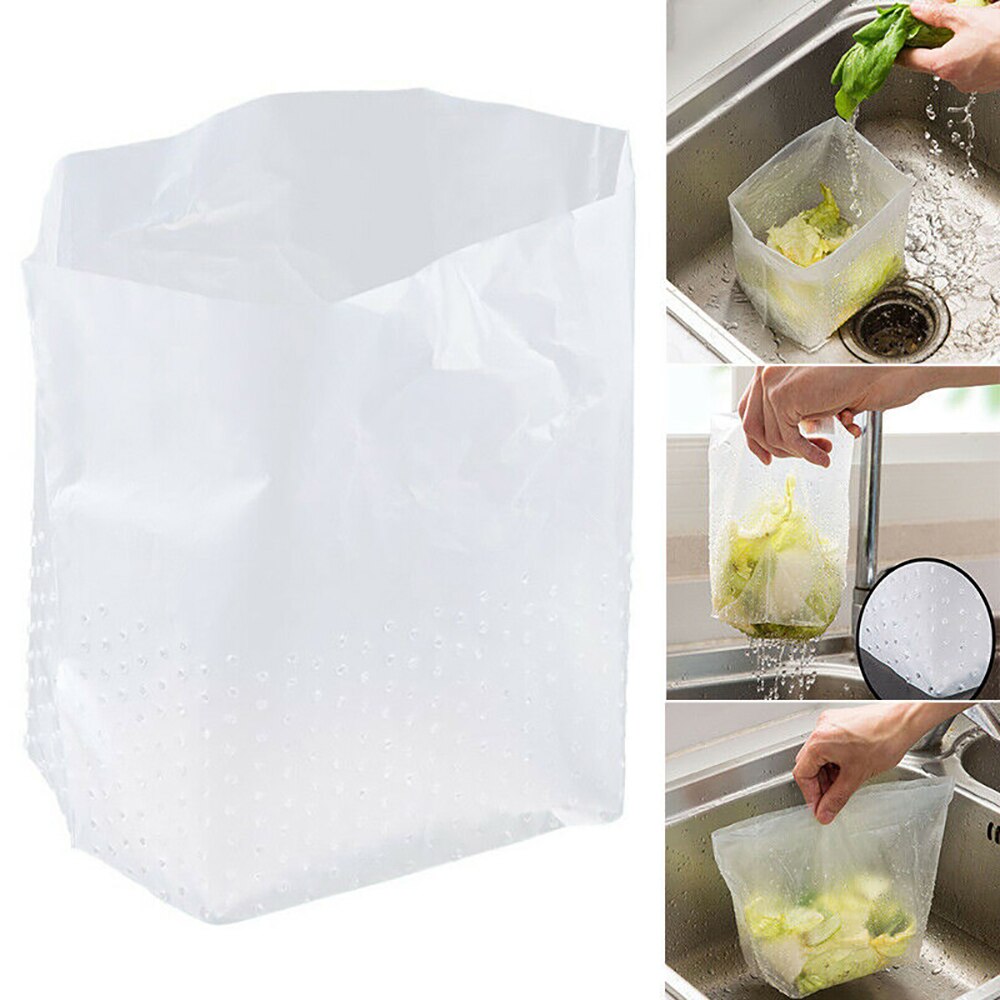 60 Pcs Gootsteen Zeef Filter Vuilniszakken Afvoer Gat Mesh Trash Zeef