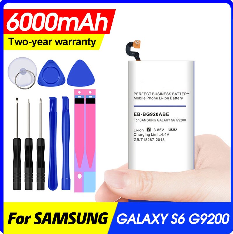 EB-BG925ABE Voor Samsung S6 Rand Batterij G9250 G925F G925S / EB-BG920ABE Voor Galaxy S6 Batterij SM-G920 G9208 G920F G920A