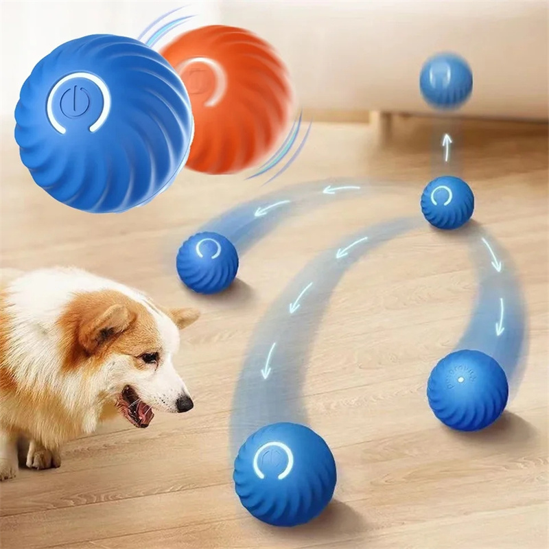 Bola de brinquedo inteligente para cachorro, brinquedo interativo eletrônico para animais de estimação, bola móvel, usb, movimento automático, saltando para filhote de cachorro, presente de aniversário, produtos para gatos