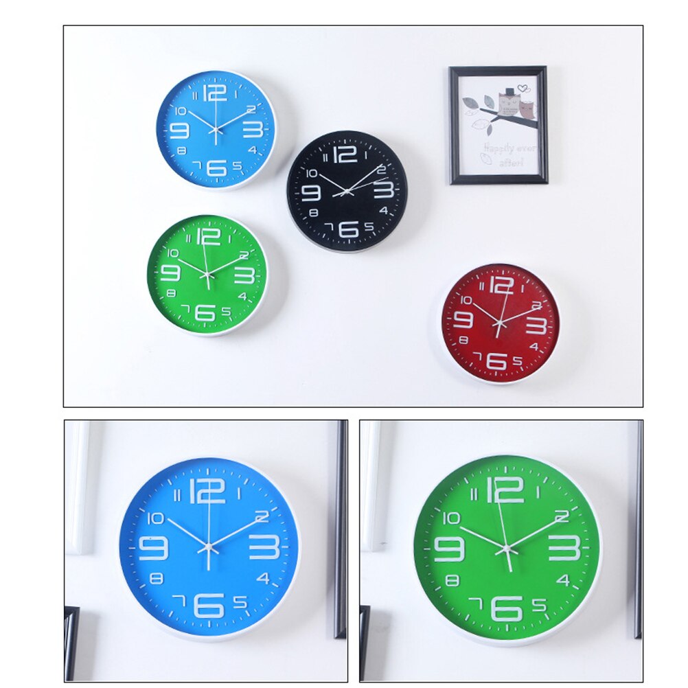 1Pc Wall Clock Modern DIY Wall Clock Digital Acrylic Hanging DIY Clock For Living Room Office Without Battery (Blue)