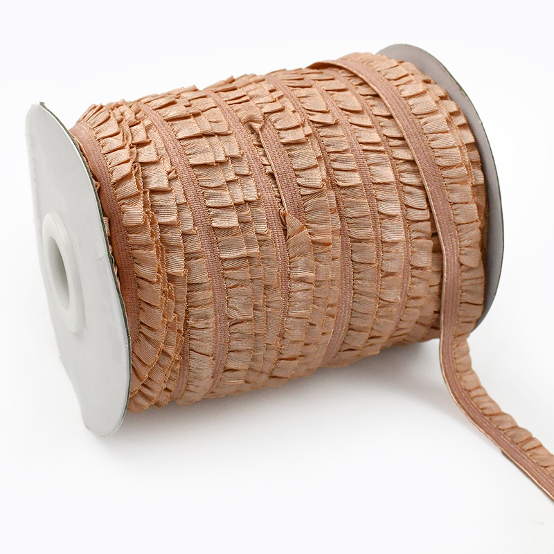 5/10/20M 10mm Meetee Ruffled Elastic Band for Sewing Pleated Stretch Lace Trim Rubber Ribbon Hairband Elasticity Tape Accessory