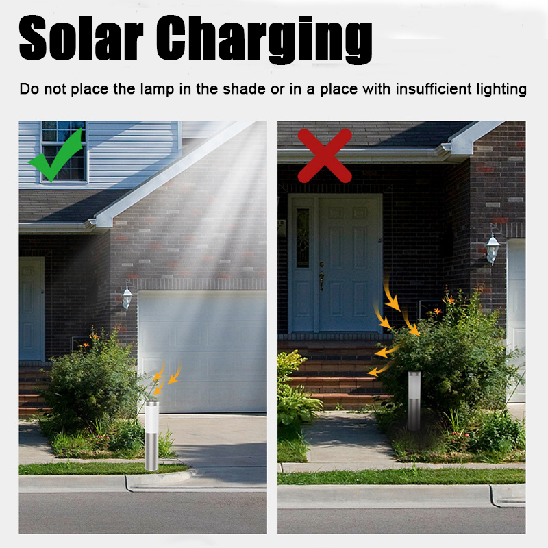 Le voie solaire de jardin allume l'éclairage extérieur de LED prise de terre borne lumineuse pour les cour de pelouse de voie de jardin de Patio