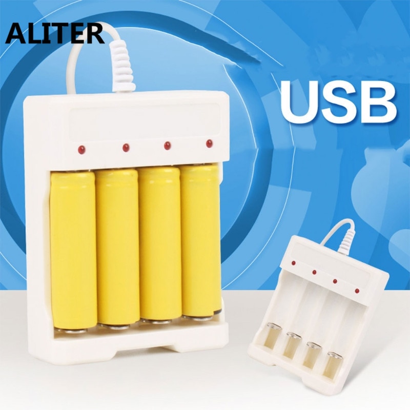 ALITER 1.2V universel intelligent 4-Slot AA/AAA chargeur de batterie Rechargeable adaptateur prise USB