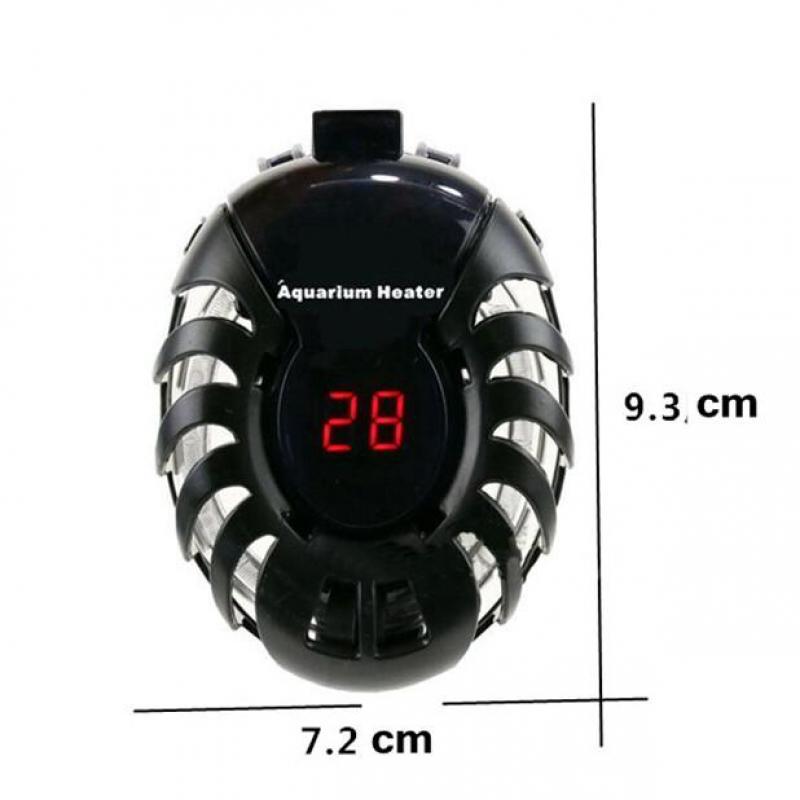 Calentador de agua de acuario de 50 W, controlador de temperatura Digital LED automático para acuario, barras de calentamiento para pecera de tortuga 220-240V: EU Plug
