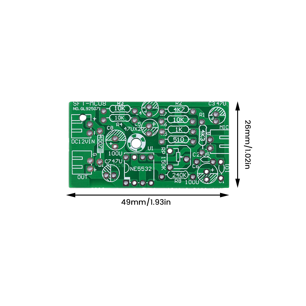 Diymore HiFi-Mikrofon Pickup DIY Modul Rausch unterdrückung Kollektor Mikrofon Verstärker platine hohe Empfindlichkeit Kit DC9-15V