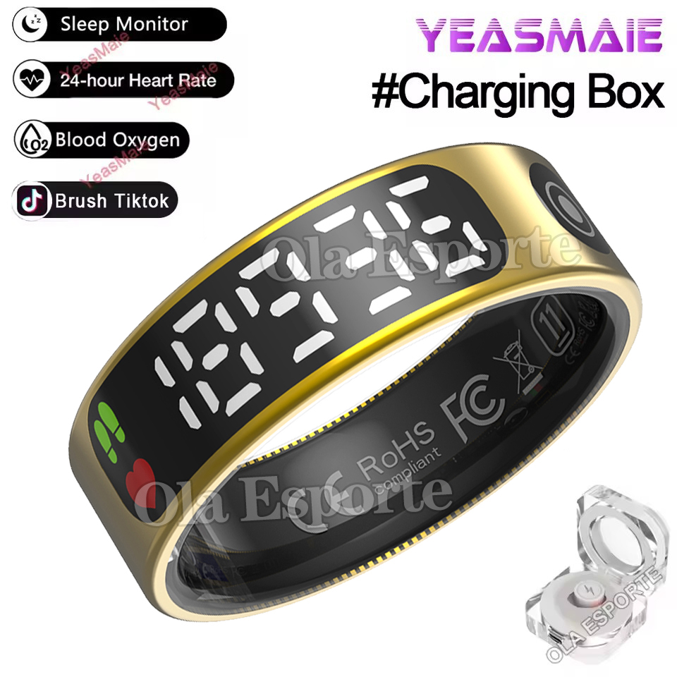Screen Smart Ring Photo Control Health Monitior Smartring Men Women Bluetooth NFC Rings Heart Rate Waterproof 5ATM
