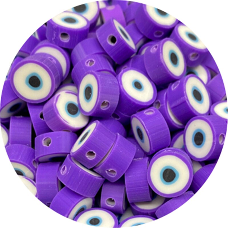 30 teile/los 10mm Tonne Perlen Runde bilden Auge Tonne Abstandshalter Perlen Polymer Ton Perlen Für Schmuck, sterben DIY Handgemachten zubehör: Violett