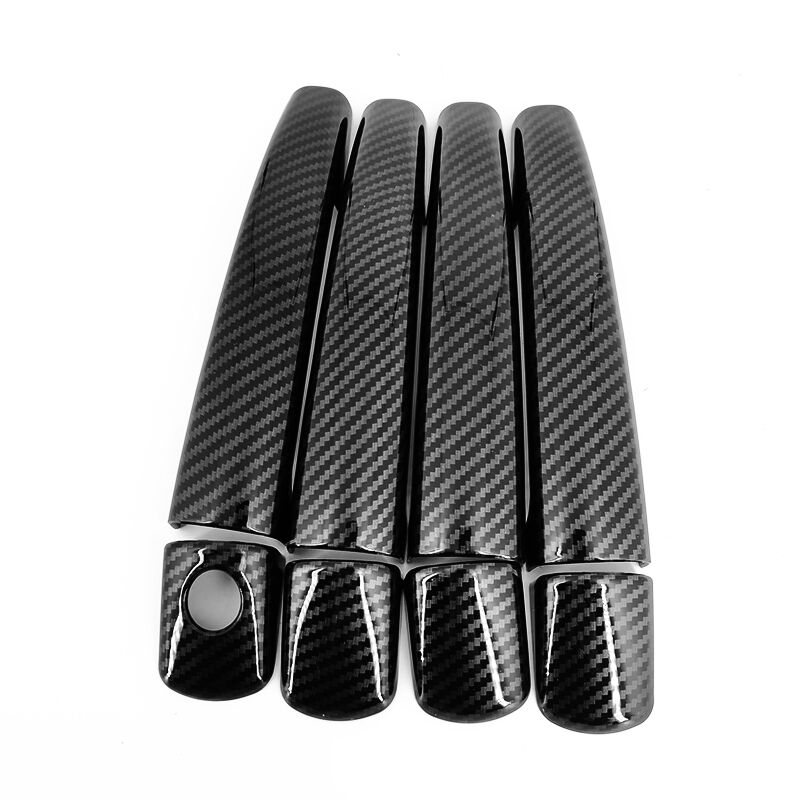 Para Peugeot 308 sw cc RCZ 2007 cromo fibra de carbono manija cubierta TRIM accesorios de estilo de coche