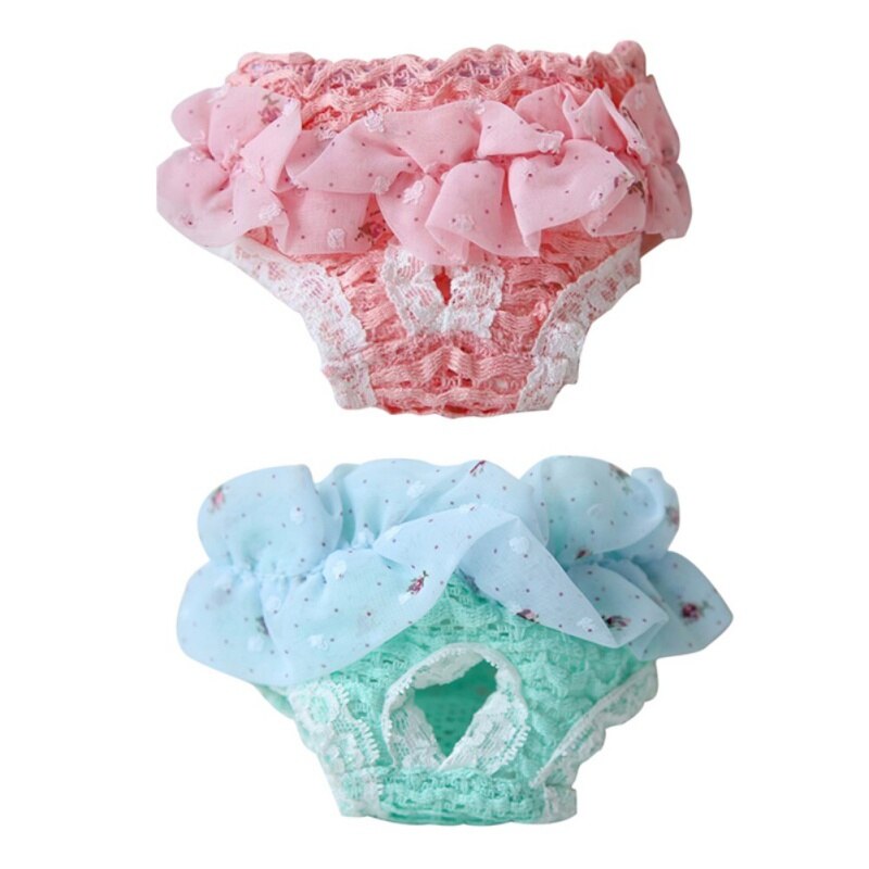 Hundebukser blonder kæledyr sanitære bukser hundebleer kæledyrsartikler chiffon prinsesse hvalp sikkerhedsshorts hund menstruations trusser