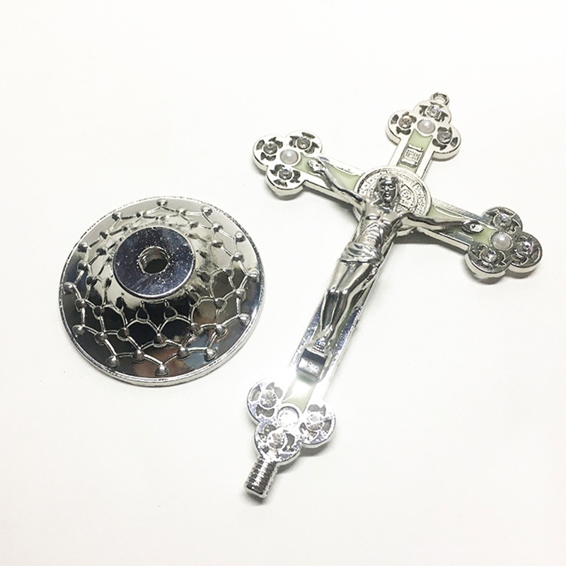 Cross Ornament Christus Katholieke Cross Staan/Muur Opknoping Beeldje Voor Home Auto Kerk Desktop Decoratie 2022
