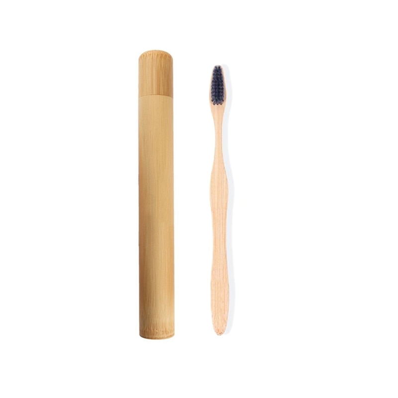Rifiuti zero spazzolino da viaggio Eco-amichevole spazzolino spazzolino a setole morbide Naturale Biodegradabile Bambù Spazzolini Da Denti