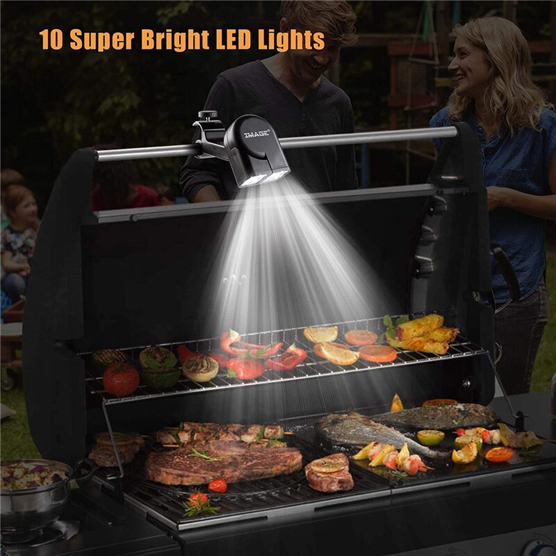 Lámpara de luz LED táctil inteligente portátil para parrilla, accesorios de cocina al aire libre, herramientas, lámparas de iluminación de 180 grados