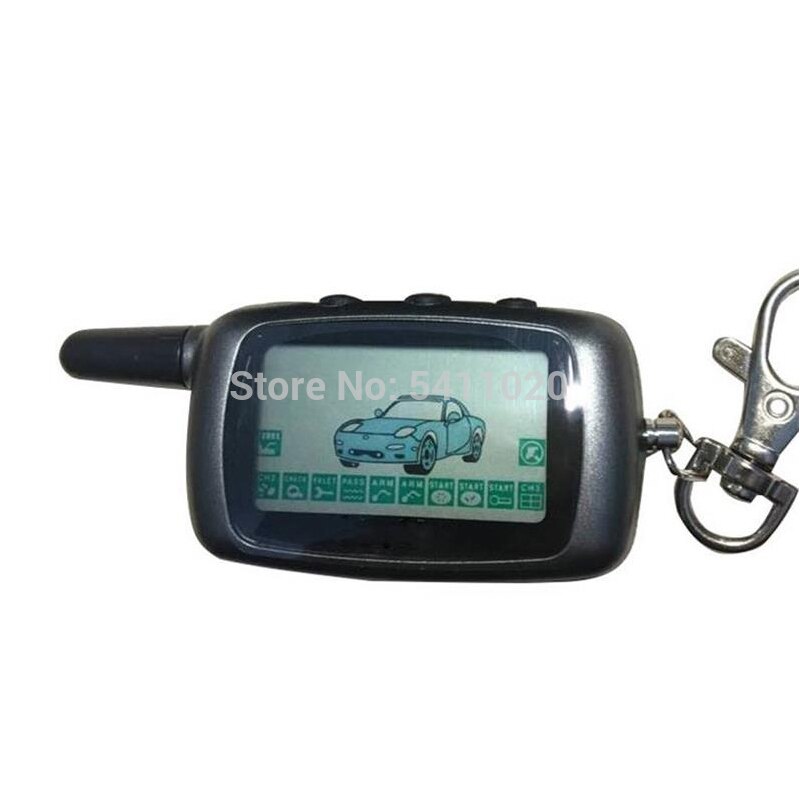 Russian A9 LCD Remote Control Keychain + Silicone Case for KGB FX 5 Two Way Car Alarm Anti-Theft KGB FX-5 FX5 Jaguar EZ-beta
