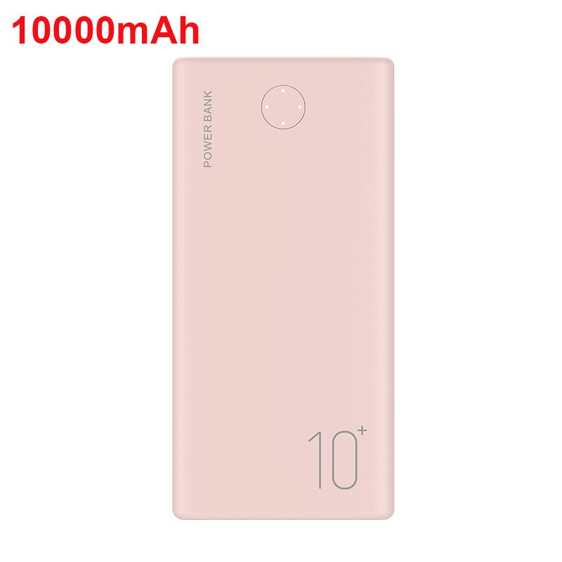 Draagbare Power Bank 10000Mah Mini Externe Batterij Oplader 2.1A Snelle 5000Mah Poverbank Telefoon Oplader Voor Slimme Mobiele Telefoon: Pink 10000mAh