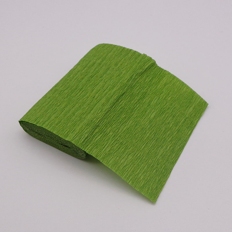 250*15cm Crinkled Crepe Paper Flower Wrapping Craft DIY Paper Streamer Scrapbooking Origami Party Decoration Packing Material: Green