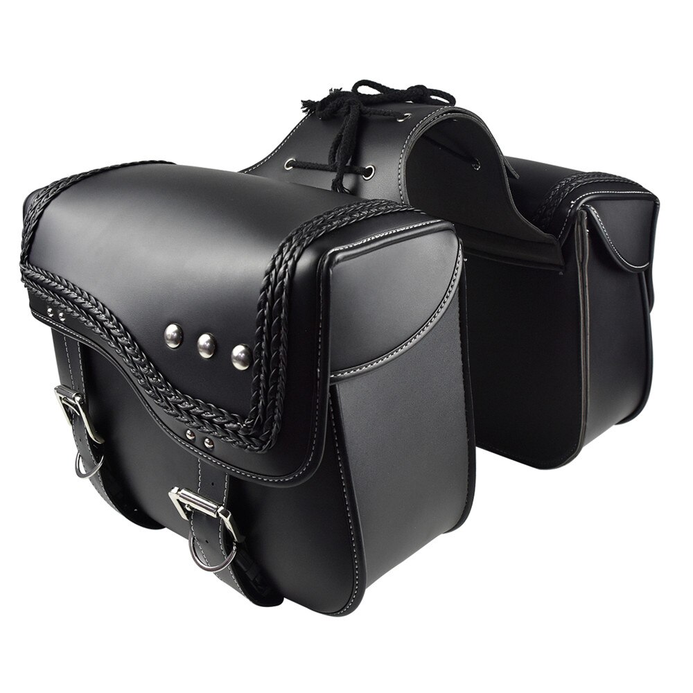 Universele Zadeltas Gooi Onder Seat Side Gereedschappen Bagage Bag Pouch Zwart Voor Harley Softail Xl Voor Kawasaki Voor Yamaha Voor suzuki: Saddle Bags B