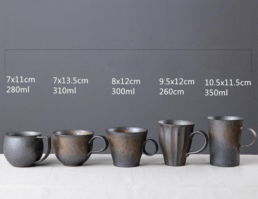 Japansk stil grov keramik retro kontor temuggar vintage handgjorda vattenkopp kaffe mjölk drinkware
