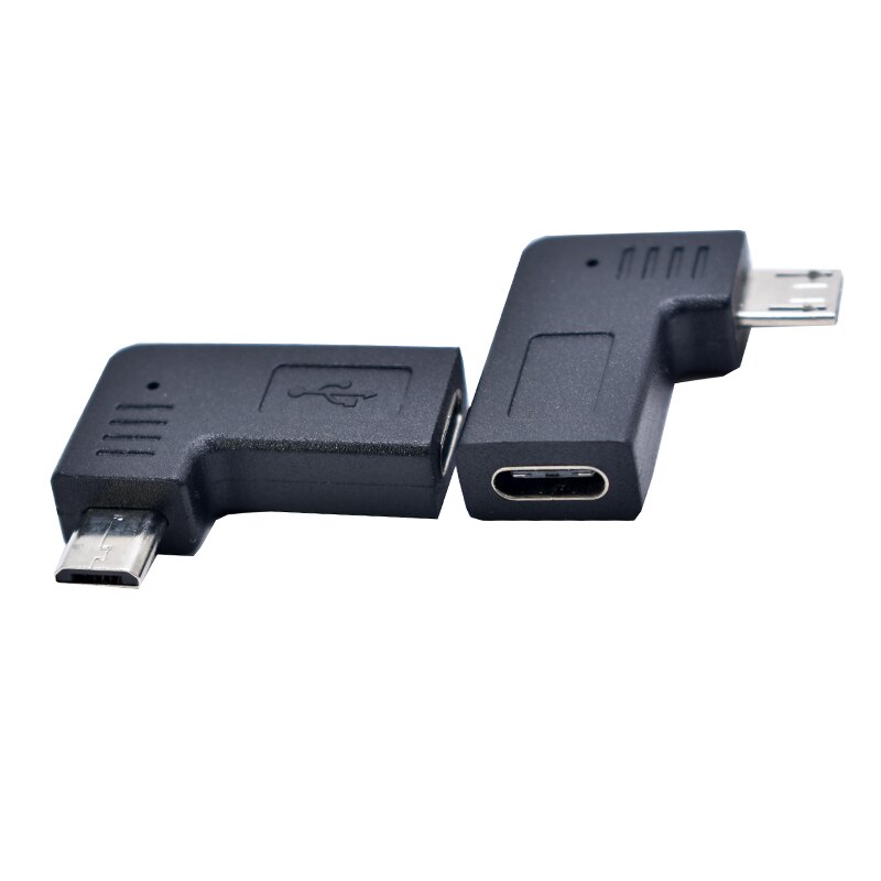 1pcs Micro Usb Male To Type-c Female to Micro usb Male 90 Degree Type C Charge data Adapter usb c male to Micro usb Female