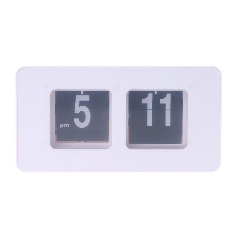Retro Auto Flip reloj número clásico moderno reloj de pared para escritorio