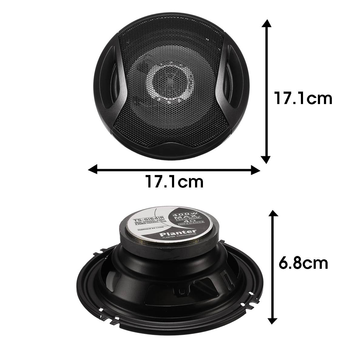 2 STUKS 6.5 "HiFi Voice 4 Spoel Auto Speaker Subwoofer Stereo Coaxiale Luidspreker Car Audio Luidsprekers Voertuig Full bereik Frequentie