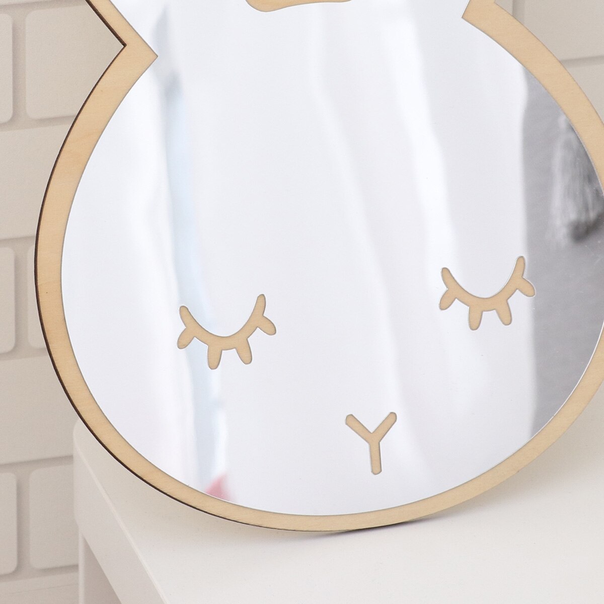 Decoratieve Spiegel Konijn Vormige Zelfkleving Spiegel Voor Baby Nursery Kinderkamer Decor