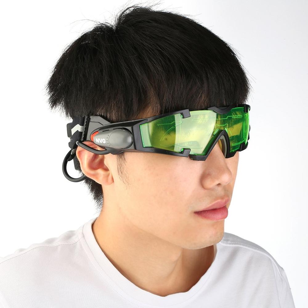 Eye Shield Nachtkijker Groene Led-verlichting Ergonomische Bril Nachtzicht Apparaat Verstelbare Elastische Band Kinderen