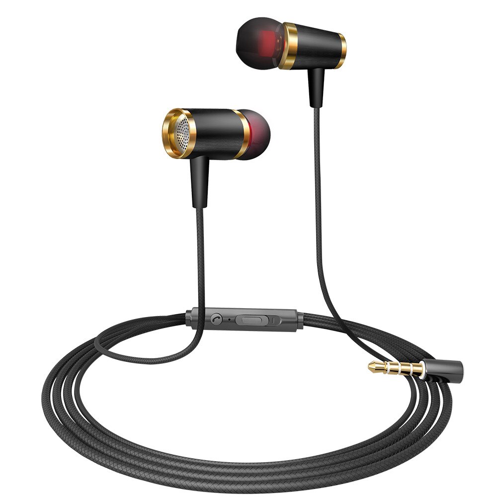 Auricolari In-Ear in Rete Metallica - Modello Q6 - Universali K Song & Gaming - Texture Metallo Spazzolato: Borsa Nera Cool
